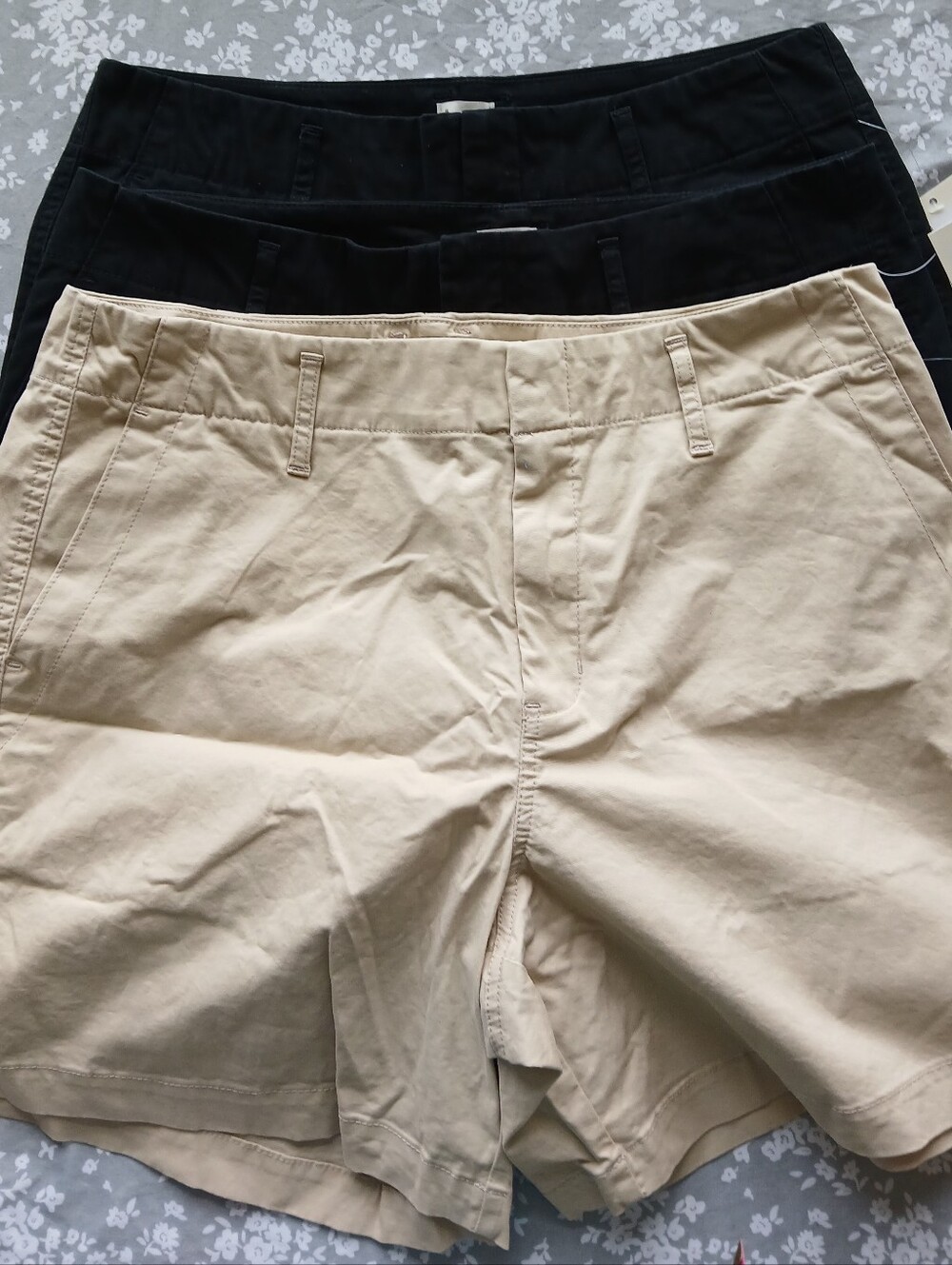 Bundle Of 3pcs Women's Chino Shorts in Beige and Black